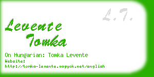 levente tomka business card